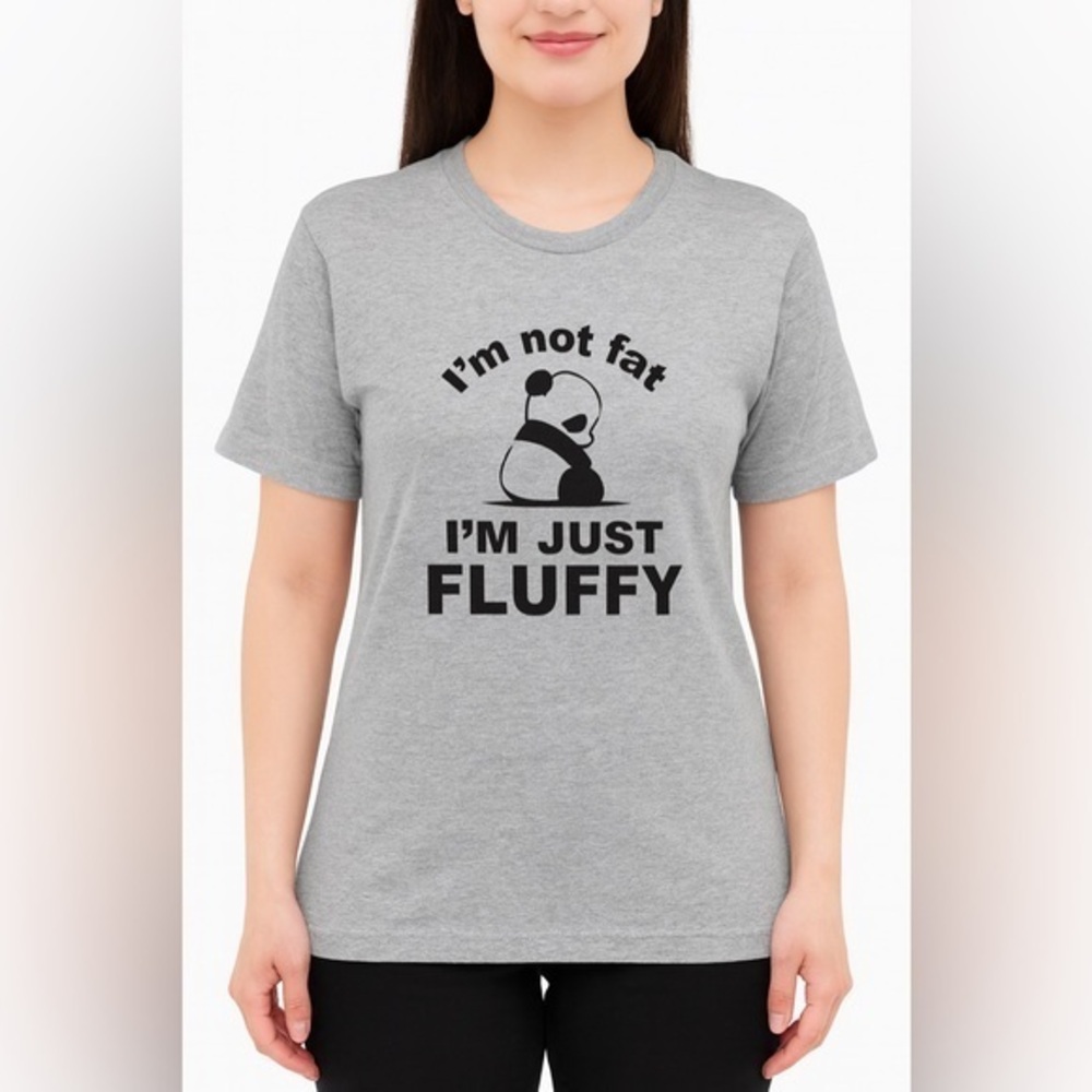Handmade Not Fat Just Fluffy Graphic T Shirt Size L